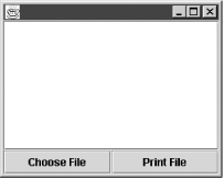 Printer/client application GUI