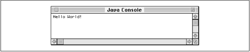 The Mac console, used exclusively by Java programs