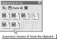 Word’s new clipboard