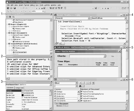 The Visual Basic Editor in Word