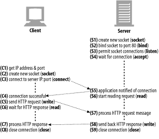 How TCP clients and servers communicate using the TCP sockets interface