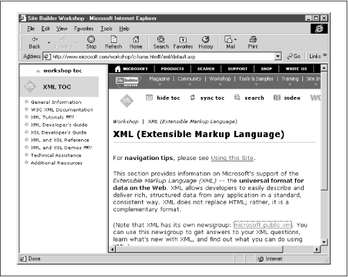 Microsoft’s XML home page