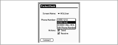 PocketFlash is a no-brainer to set up for America Online email.