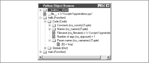 The PythonWin browser