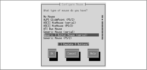 The Configure Mouse dialog box