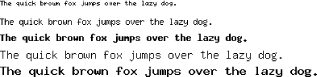 Built-in GD font sizes