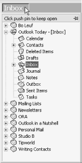 The Folder List pane