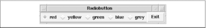 Radiobuttons that change the background color of the window