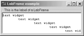 A LabFrame widget