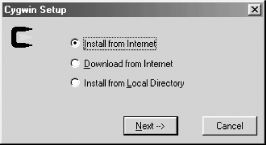 The Cygwin type of install