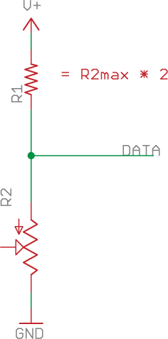 Voltage divider circuit to map 3.3 V range to 1.2 V range