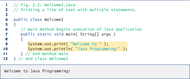 lindre skud Tilbageholdelse 2.3 Modifying Your First Java Program - Java How to Program (early  objects), 9/e [Book]