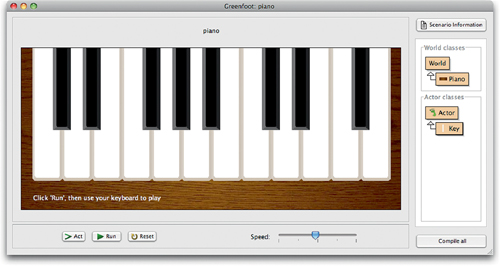 The goal for this chapter: an on-screen piano