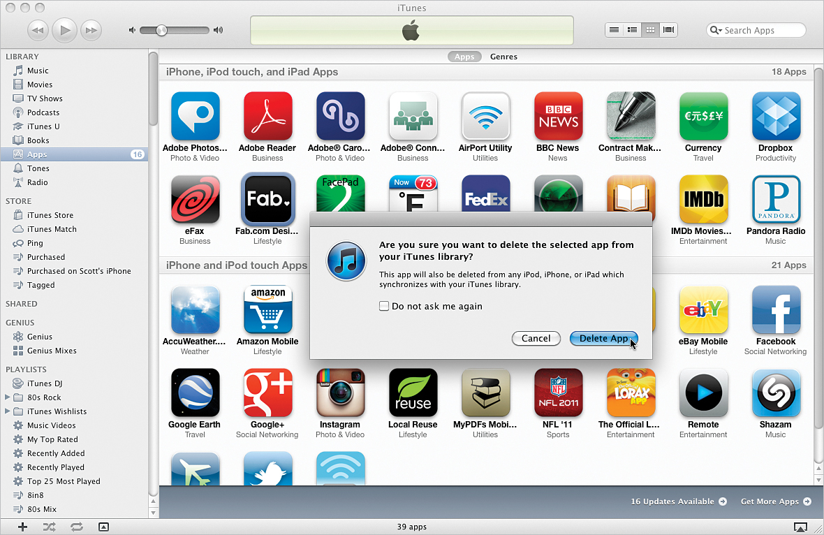 Deleting Downloaded Apps From ITunes - The IPhone Book: Covers.