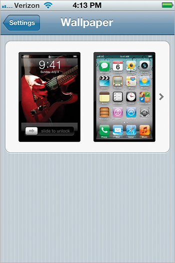 Use Custom Home Screen Wallpaper - The iPhone Book: Covers iPhone 4S, iPhone  4, and iPhone 3GS, Fifth Edition [Book]