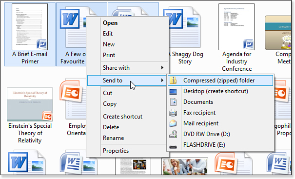 Taking Advantage of the Send To Command - Windows 8 In Depth [Book]