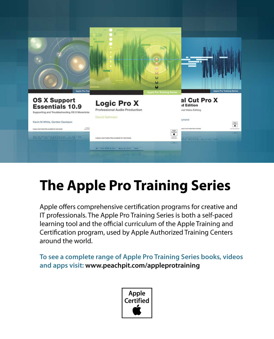 Apple Pro Musical Instruments Apple Pro Training Series: Logic Pro X: Professional Music Production ...