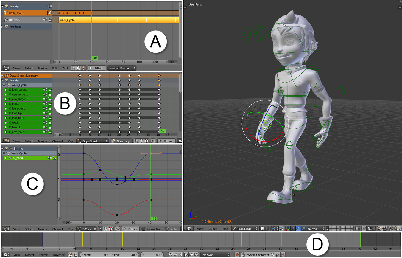 Animation Editors - Learning Blender: A Hands-On Guide to Creating 3D  Animated Characters [Book]