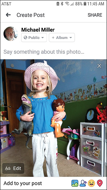 Screenshot of a Facebook post with a picture.