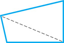 A quadrilateral with a diagonal from one vertex to another, non-adjacent vertex.