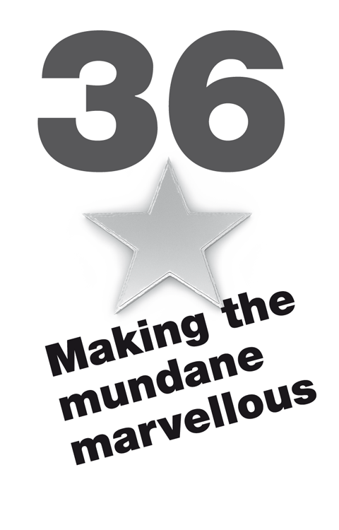 36 Making the mundane marvellous