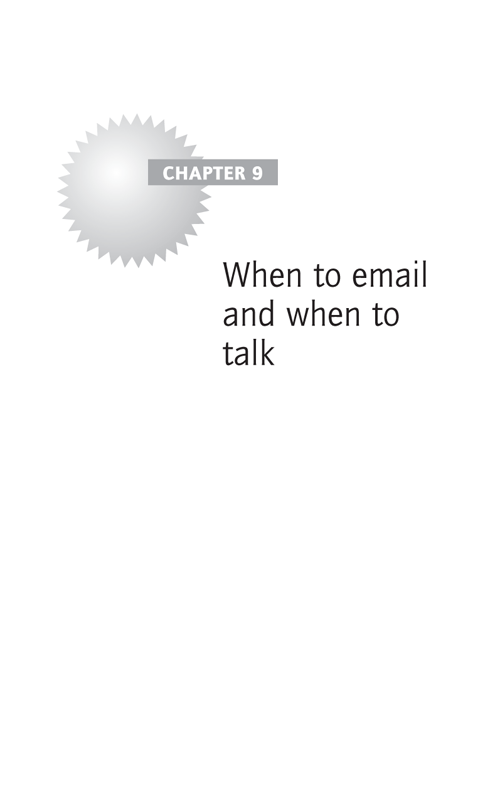 When to email and when to talk