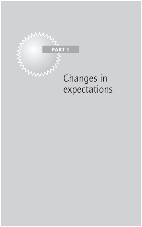Part 1 Changes in expectations