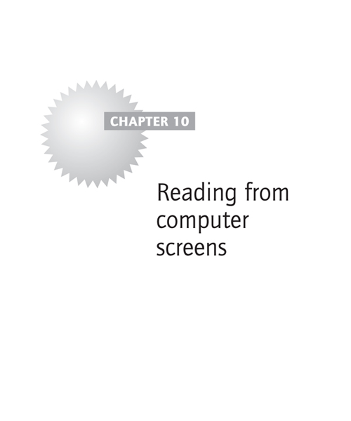 Reading from computer screens