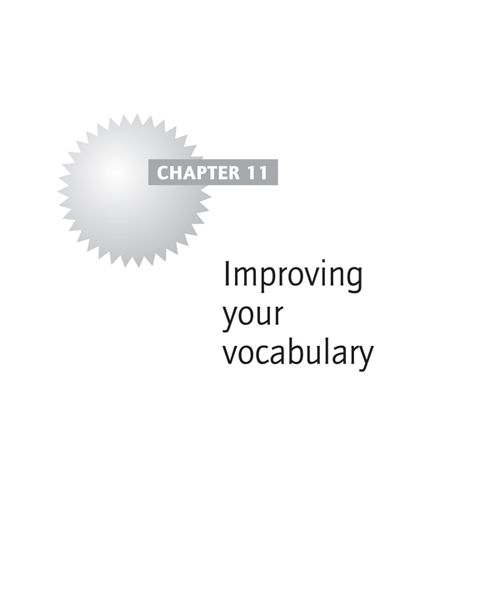 Improving your vocabulary