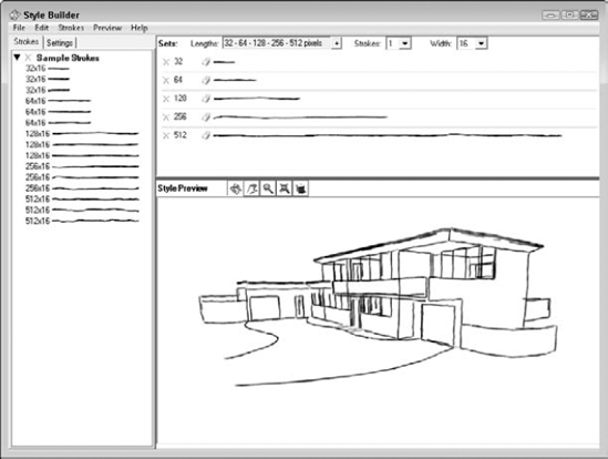 The Style Builder interface is divided into three panels.
