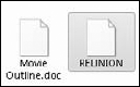 The icon (file) on the right is selected.