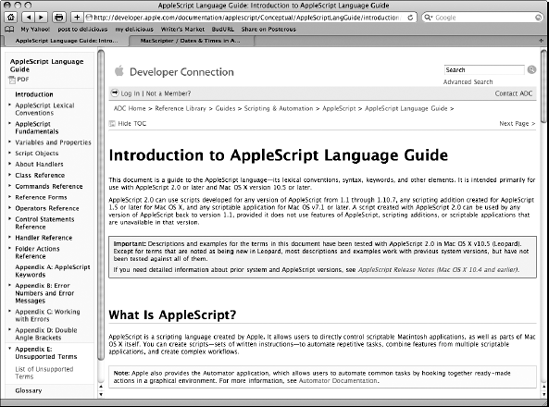 The AppleScript Language Guide