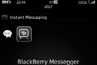 Launch BlackBerry Messenger here.