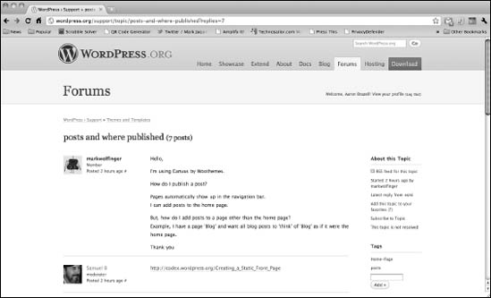 The WordPress support forums are powered by bbPress.