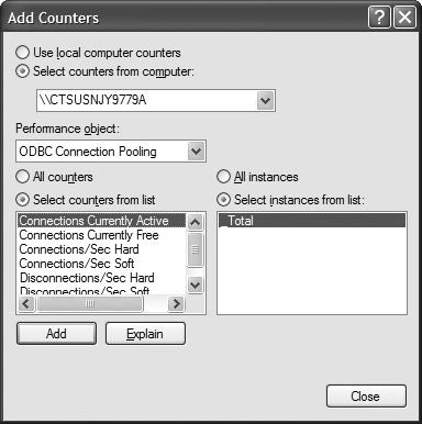 Add Counters dialog