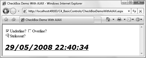 CheckBoxDemoWithAJAX.aspx in action