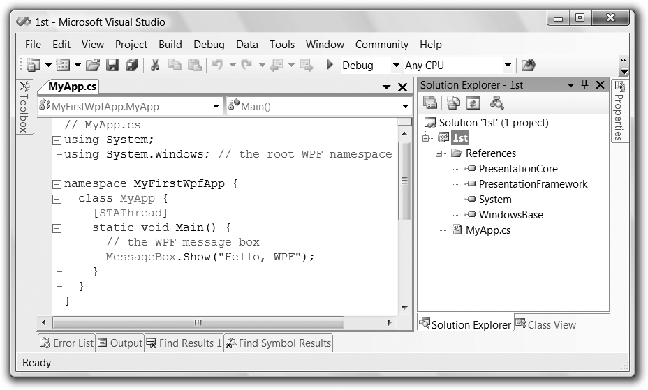 Loading the minimal msbuild project file into Visual Studio