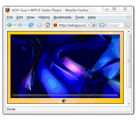 Silverlight also runs in Firefox (shown here on Windows Vista)