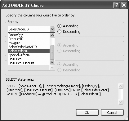 Add an ORDER BY clause to sort the results of your SELECT statement.