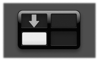 This display appears momentarily when you switch screens. The arrow shows you the screens you’re moving to and from. You can even move diagonally. While pressing Control, press two arrow keys on your keyboard at once (like and ).