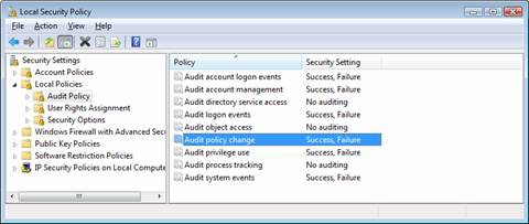Viewing and setting Audit Policies