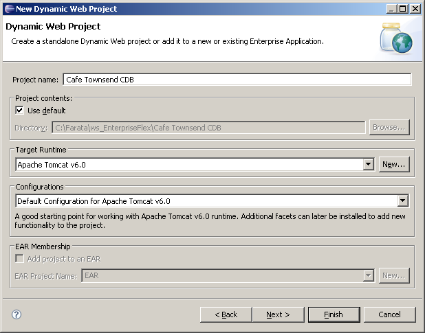 Creating a Dynamic Project in Eclipse Java EE IDE