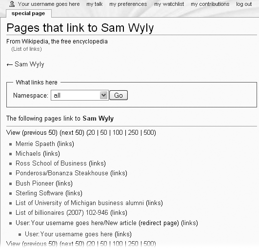 There are nine direct links to the new Sam Wyly article. The last of the nine is a redirect (which is fine). If there were any double redirects; youâd see a double indentation underneath the redirect. (For more information on redirects, including fixing them, see .)