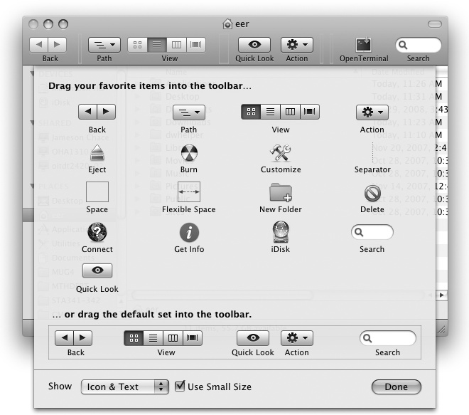 Installation of OpenTerminal in the Finder toolbar
