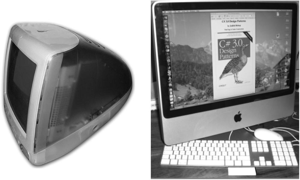 Adapter pattern illustrationâmigration of Mac OS X from a 1998 PowerPC-based iMac to a 2007 Intel-based iMac