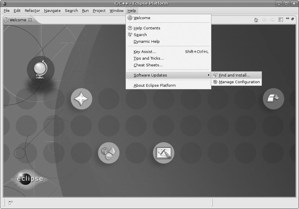 Eclipse Software Update menu screenshot