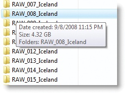 When you mouse over a folder in Vista, you can see the size of the folder, including all contents.