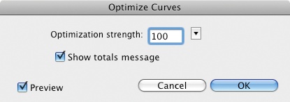 Optimizing curves to reduce file size