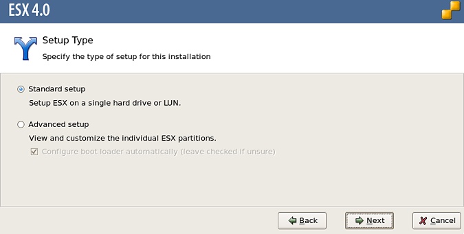 ESX4 disk partition method