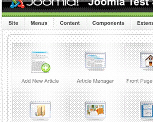 The Add New Article icon in the Control Panel